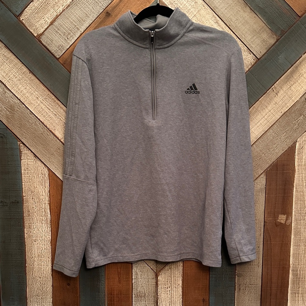 Adidas Heather Gray 1/4 Zip Jacket
